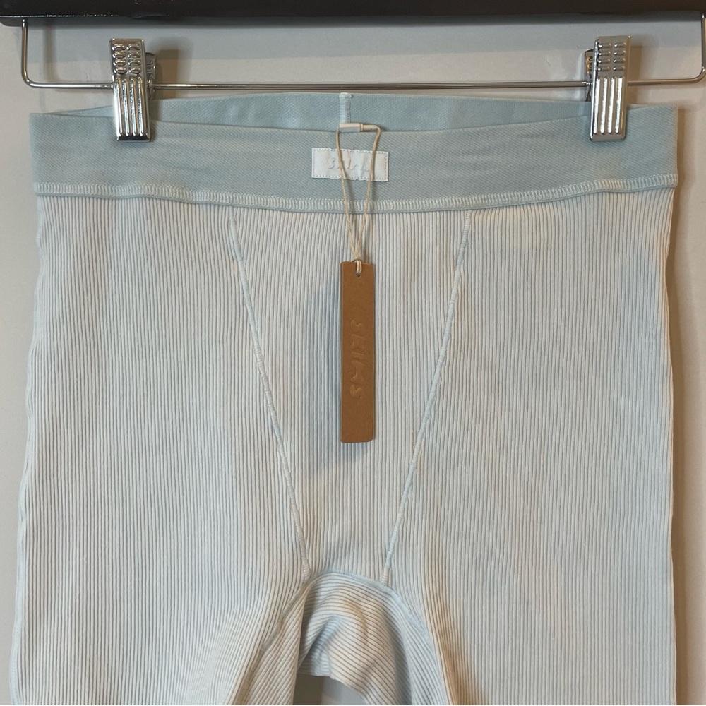 SKIMS Cotton Rib Boxer Limited Edition Frost Blue Grey Loungewear Small NWT - Picture 3 of 11